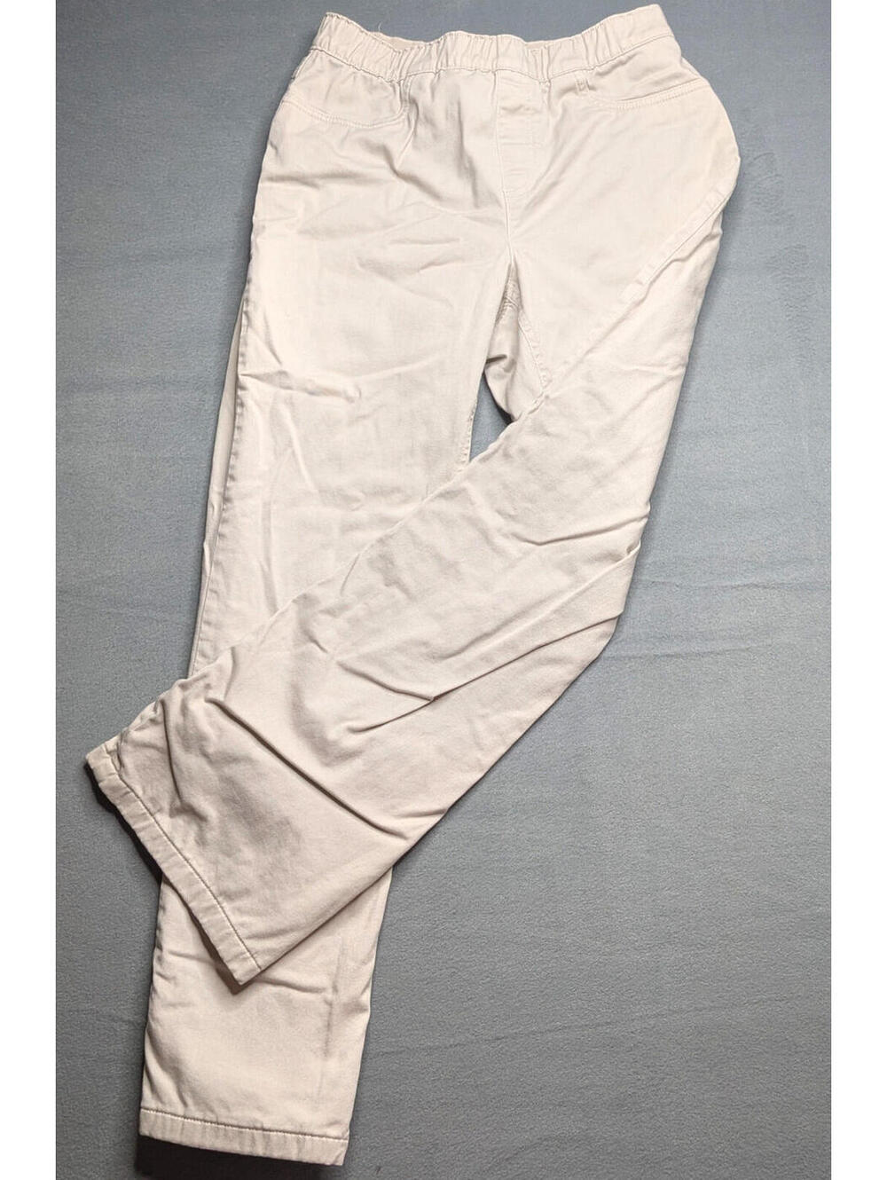 L.L. Bean Pants Womens 6 Beige Twill Classic Fit Straight Flannel Lined Winter